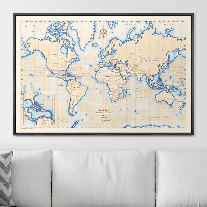 48" x 32" / Standard / Wood Grain Black