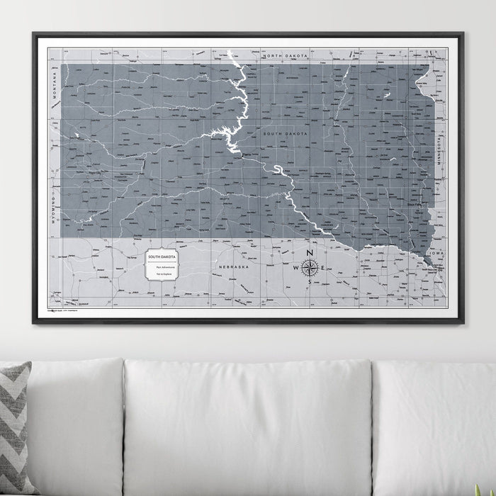 48" x 32" / Standard / Wood Grain Black