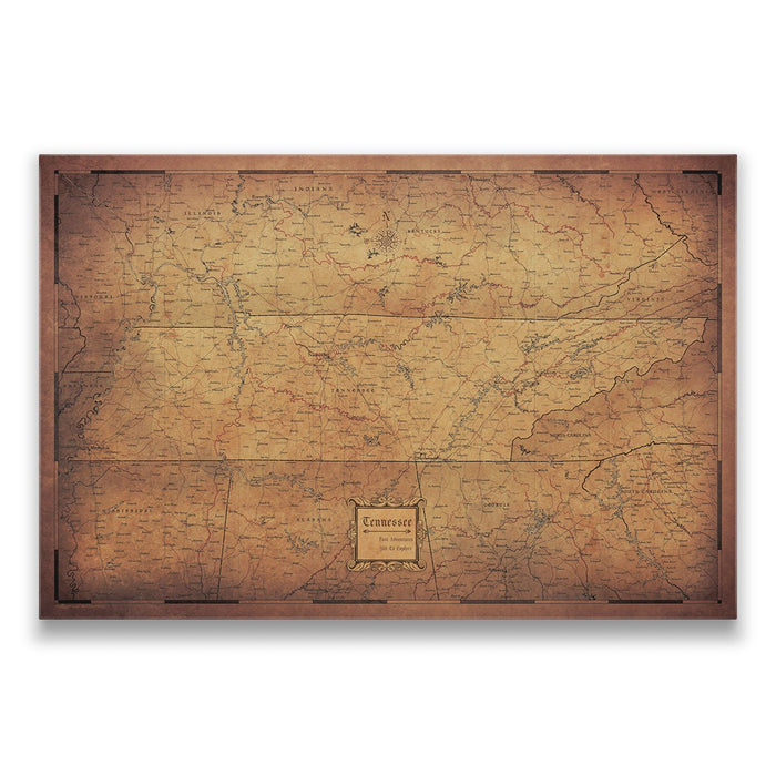 Push Pin Tennessee Map (Pin Board) - Golden Aged CM Pin Board