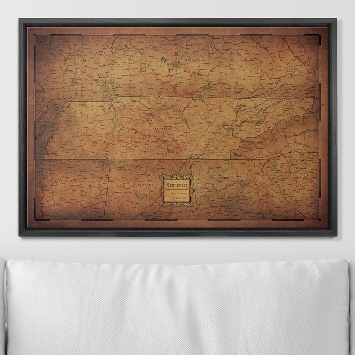 Push Pin Tennessee Map (Pin Board) - Golden Aged CM Pin Board