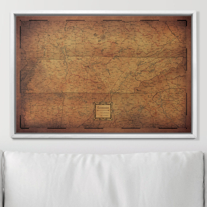 Push Pin Tennessee Map (Pin Board) - Golden Aged CM Pin Board