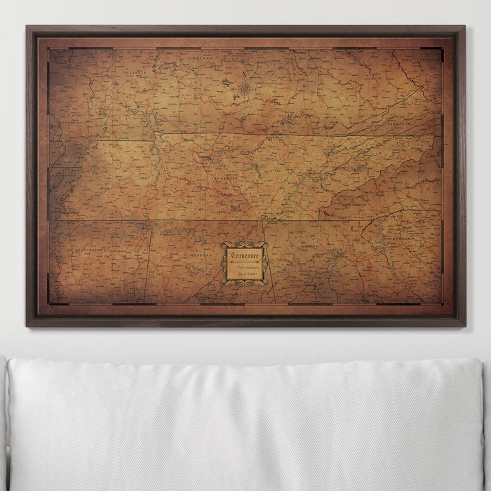 Push Pin Tennessee Map (Pin Board) - Golden Aged CM Pin Board