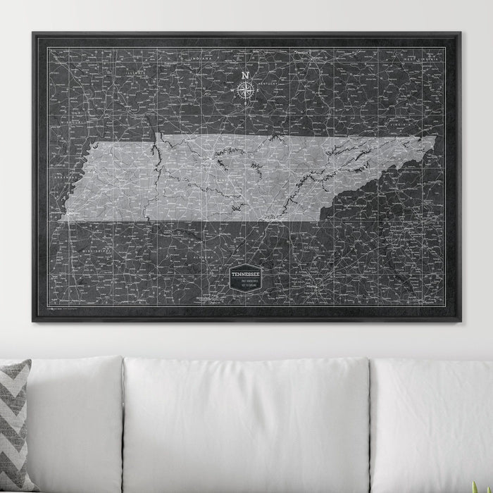 48" x 32" / Standard / Wood Grain Black