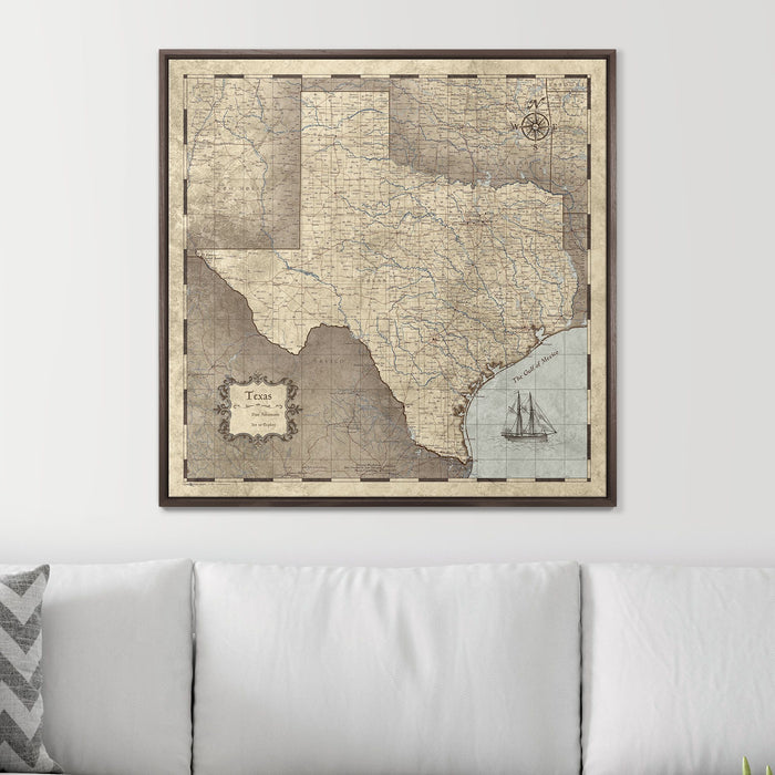 32" x 32" / Standard / Dark Walnut