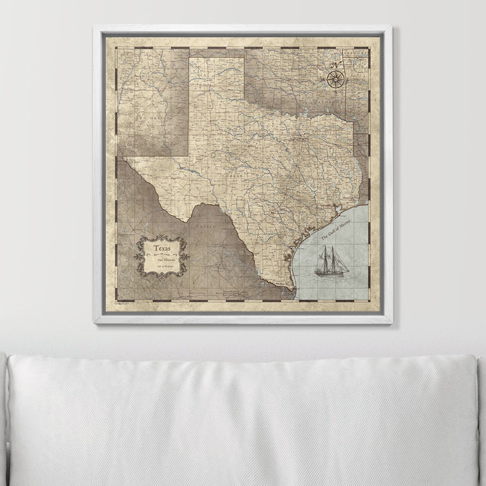 Push Pin Texas Map (Pin Board) - Rustic Vintage CM Pin Board