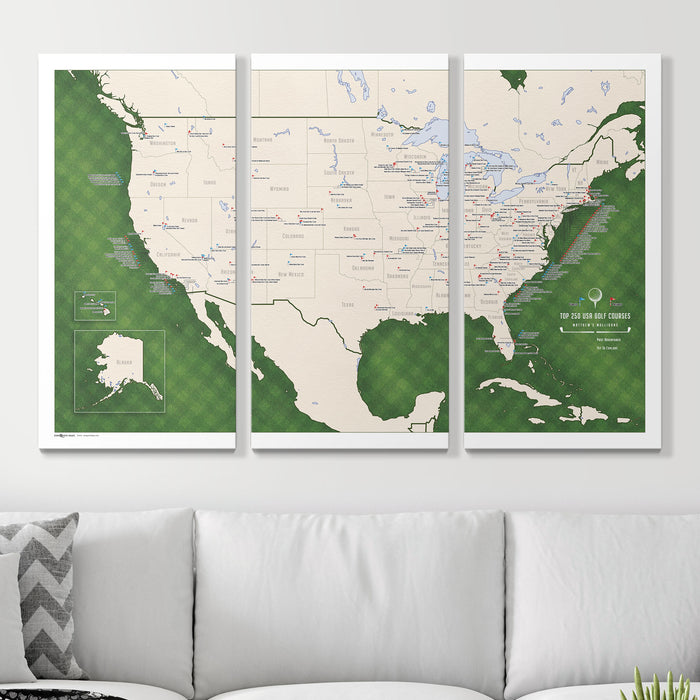 54" x 36" 3-Panel / Standard / No Frame