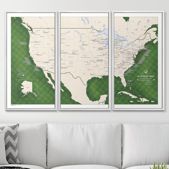 54" x 36" 3-Panel / Standard / Smooth White