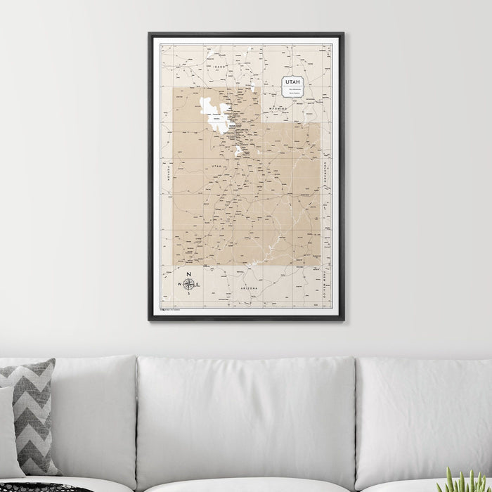 24" x 36" / Standard / Wood Grain Black