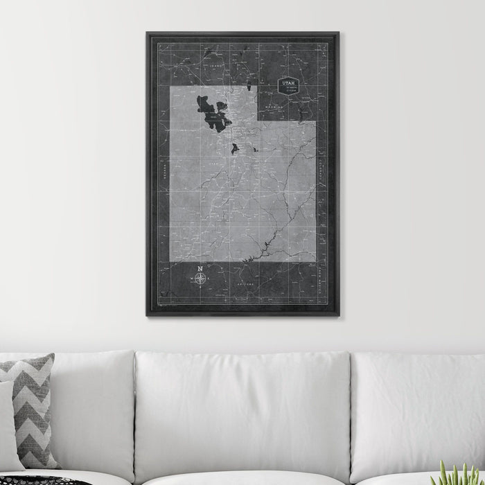 24" x 36" / Standard / Wood Grain Black