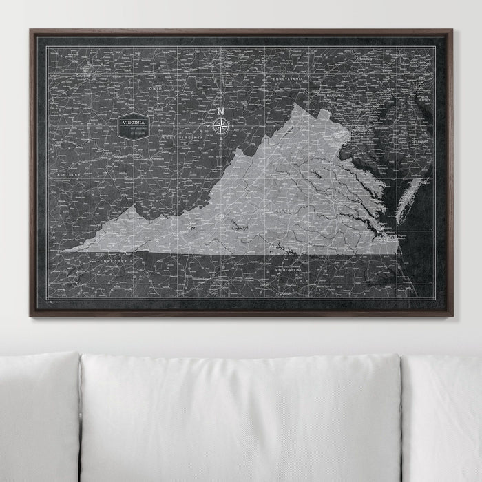 36" x 24" / Standard / Dark Walnut