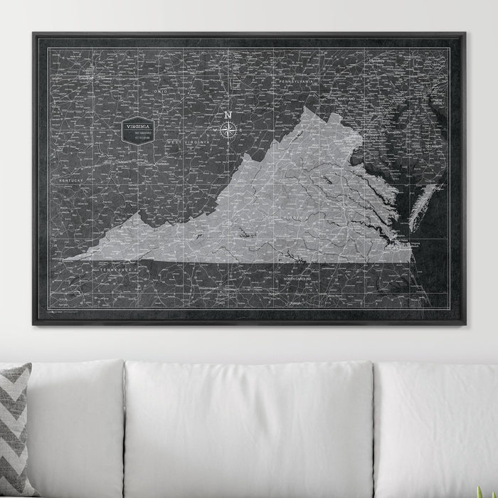 48" x 32" / Standard / Wood Grain Black