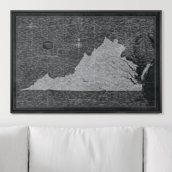 36" x 24" / Standard / Wood Grain Black