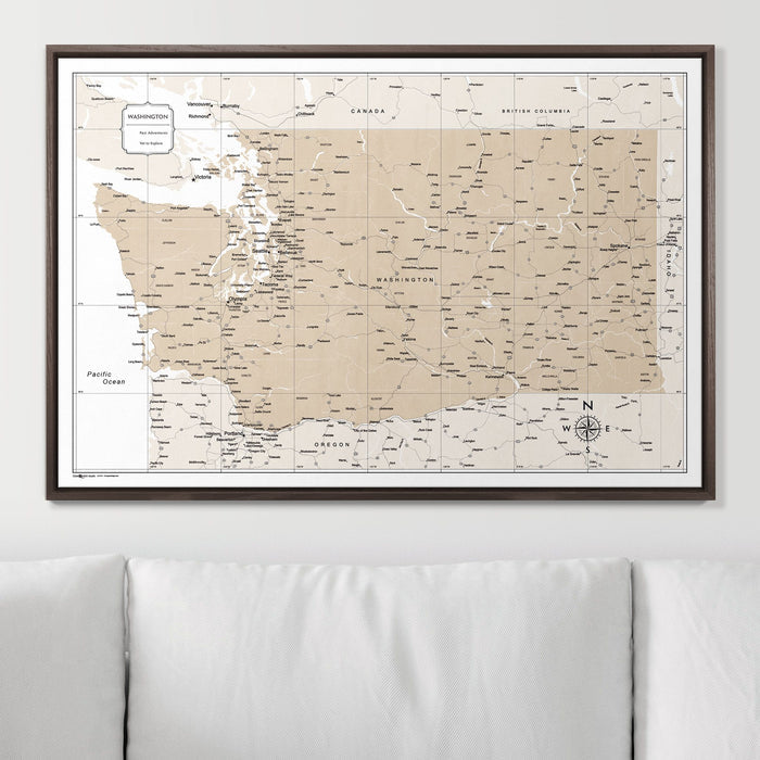 36" x 24" / Standard / Dark Walnut
