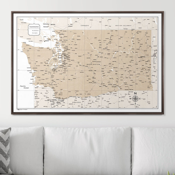 48" x 32" / Standard / Dark Walnut