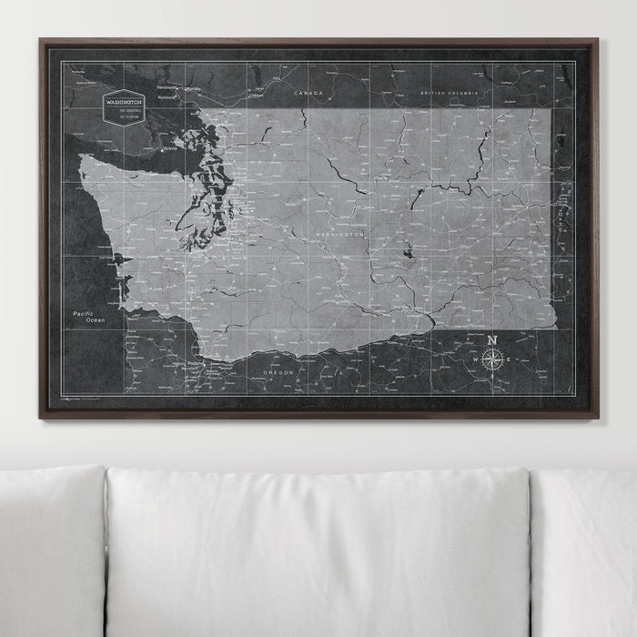36" x 24" / Standard / Dark Walnut