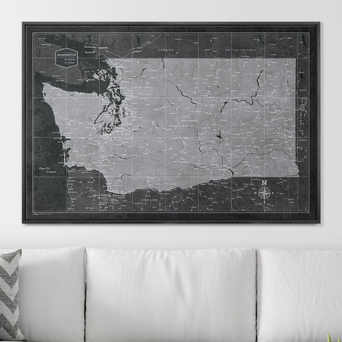 48" x 32" / Standard / Wood Grain Black