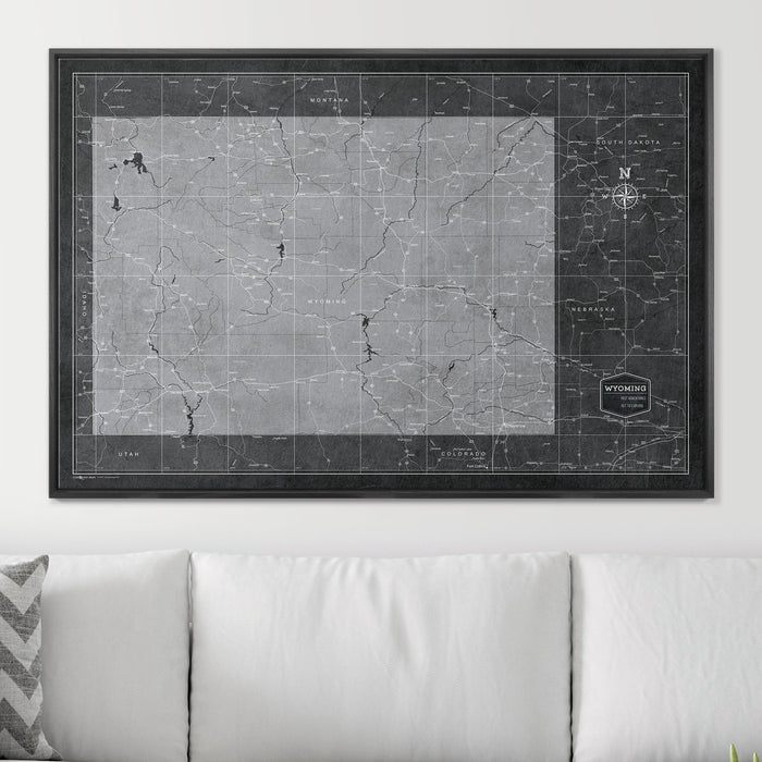 48" x 32" / Standard / Wood Grain Black