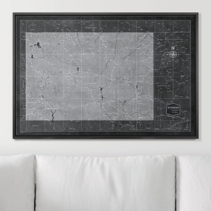 36" x 24" / Standard / Wood Grain Black