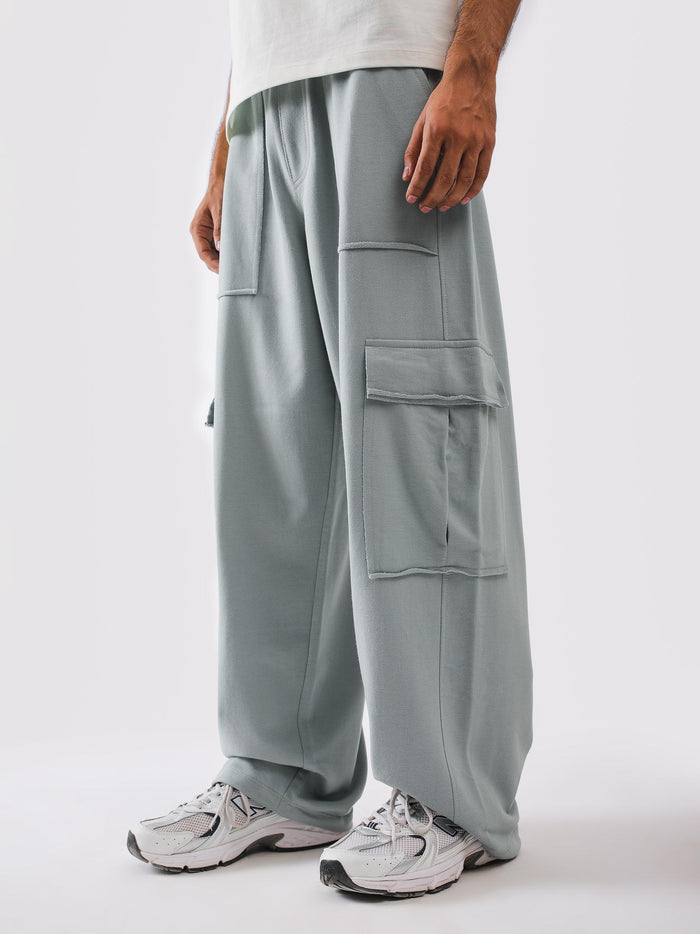 Twin flap cargo pockets with raw unfinished edges - GROOVY Pakistan