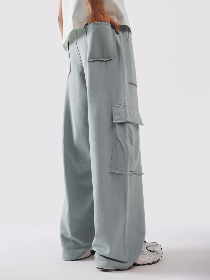 R1 Cargo Cool Grey widest cut full length - GROOVY Pakistan