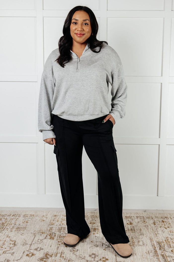 Race to Relax Buttery Soft Cargo Pants in Black