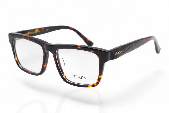 Prada Rectangular Havana Eyeglasses