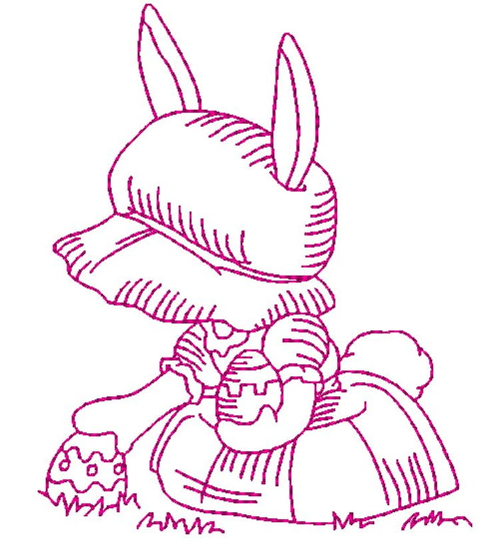 Redwork Egg Hunt  [5x7] #  10213