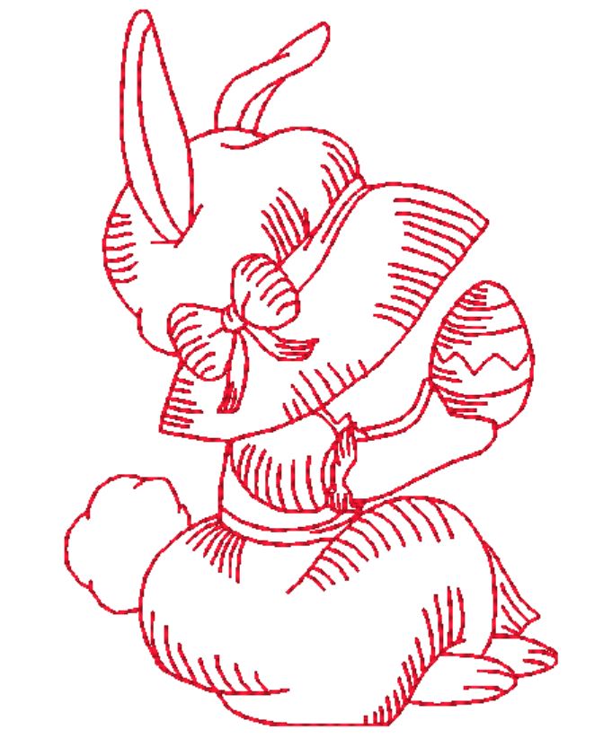 Redwork Egg Hunt  [5x7] #  10213