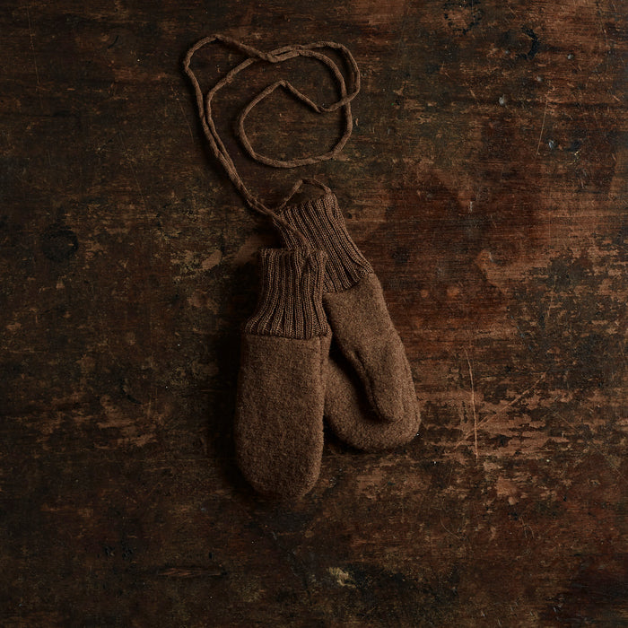 Reed Baby & Kids Mittens - Boiled Merino Wool - Hazelnut