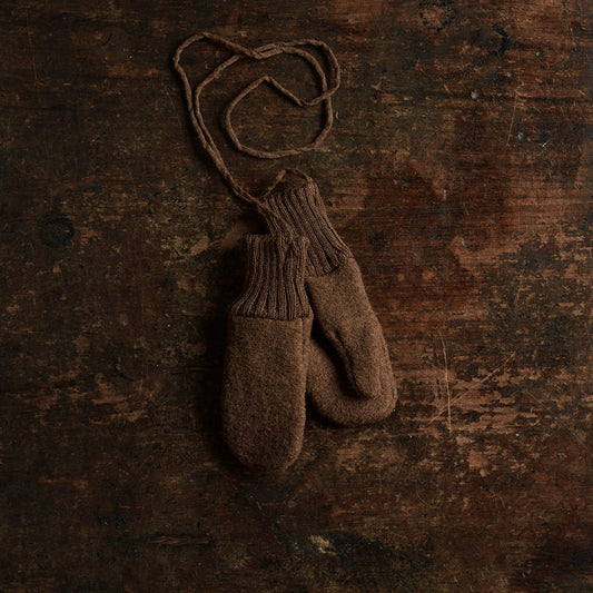 Reed Baby & Kids Mittens - Boiled Merino Wool - Hazelnut
