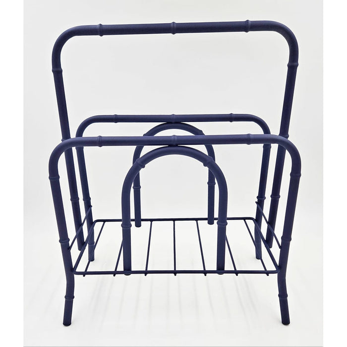 MCM Magazine Rack Magazine Rack Hollywood Regency Style Brass Crosshatch Patterned Magazine Holder Circa 1950s