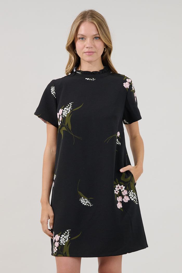 Rickie Shift Mini Dress Floral