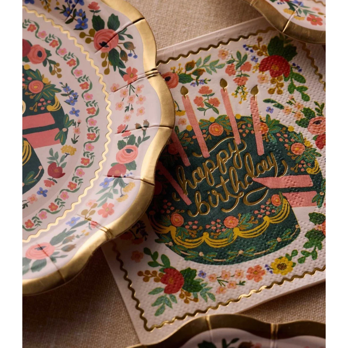 Rifle Paper Co. Cocktail Napkins - Floral Cake