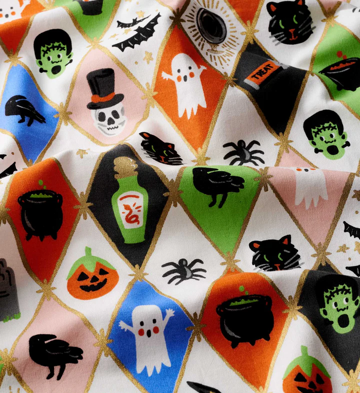 Rifle Paper Tea Towel - Halloween Argyle