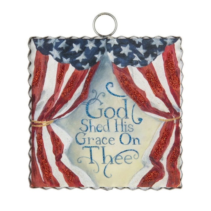 Round Top Print Mini Shed His Grace