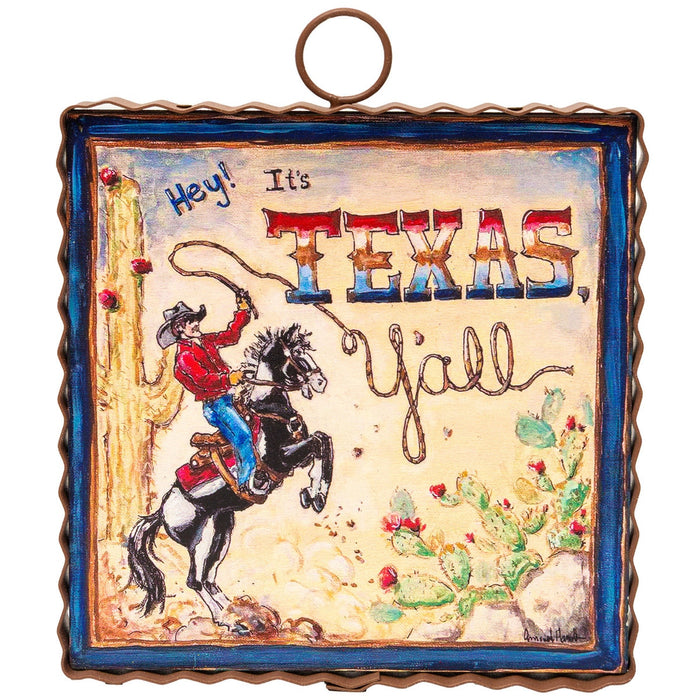 Round Top Print Mini Texas Y'all