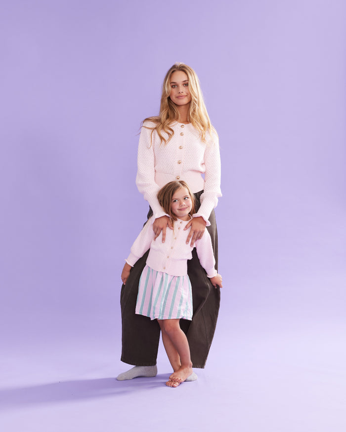 RUBÉBÉ MATILDA COTTON CARDIGAN SOFT PINK