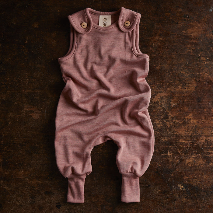 Ruff Baby Romper - Merino Wool & Silk - Orchid