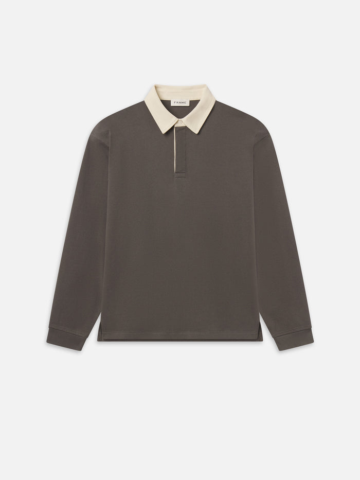 Rugby Polo Shirt -- Grey