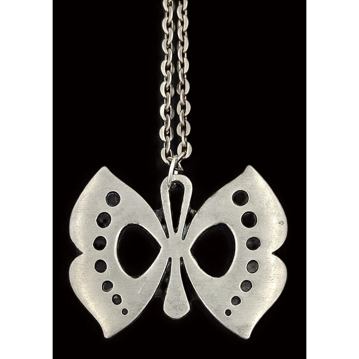 Rune Tennesmed Jewelry Rune Tennesmed XL Modernist  Butterfly Pewter Pendant Necklace C. 1960's
