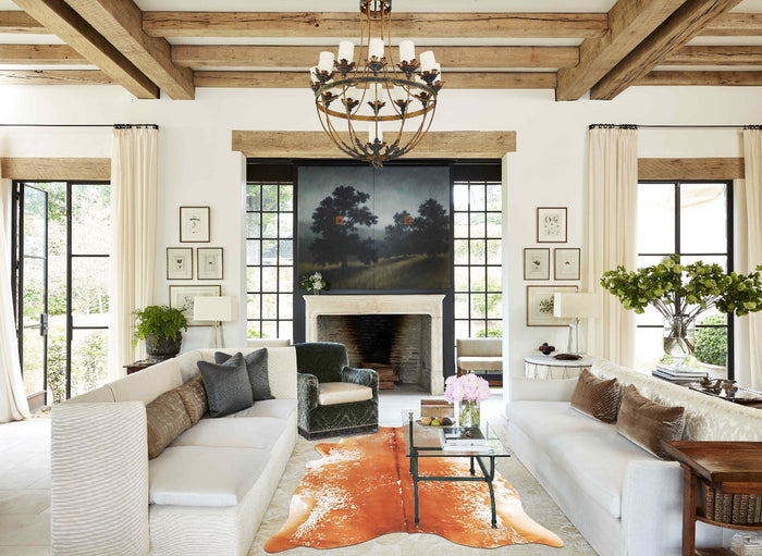Salt and Pepper Brown Cowhide Rug #B2419