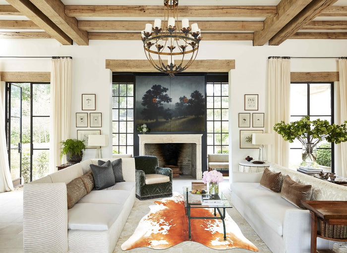 Salt and Pepper Brown Cowhide Rug #B2852