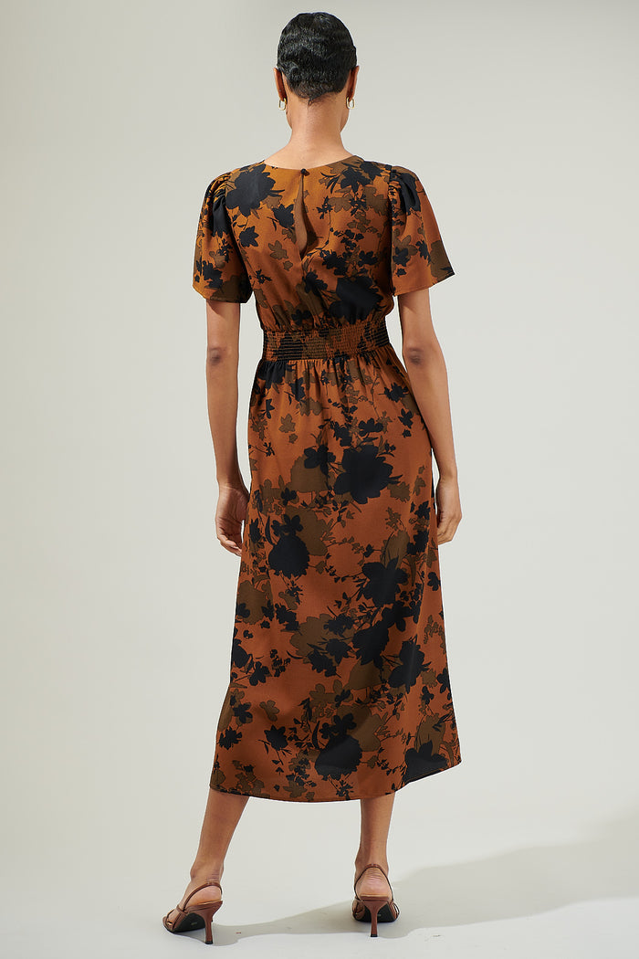Sandy Floral Bloom Midi Dress