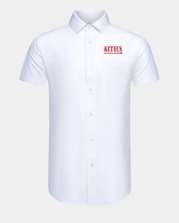 SDSU Phenom Classic White Short Sleeve Dress Shirt