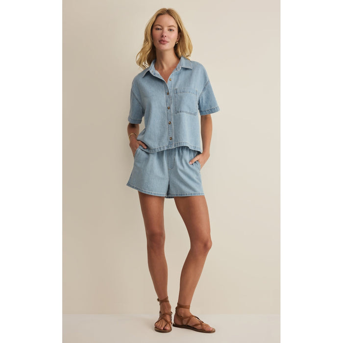 Seaway Denim Shorts – Coastal Water Soft Wash  (Pairs with Everyday Top)