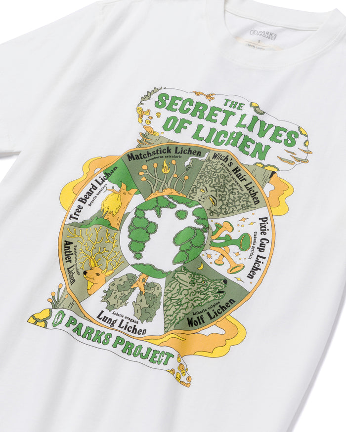 Shop Secret Lives Of Lichen Tee Inspired by Lichen in our Parks | marshmallow