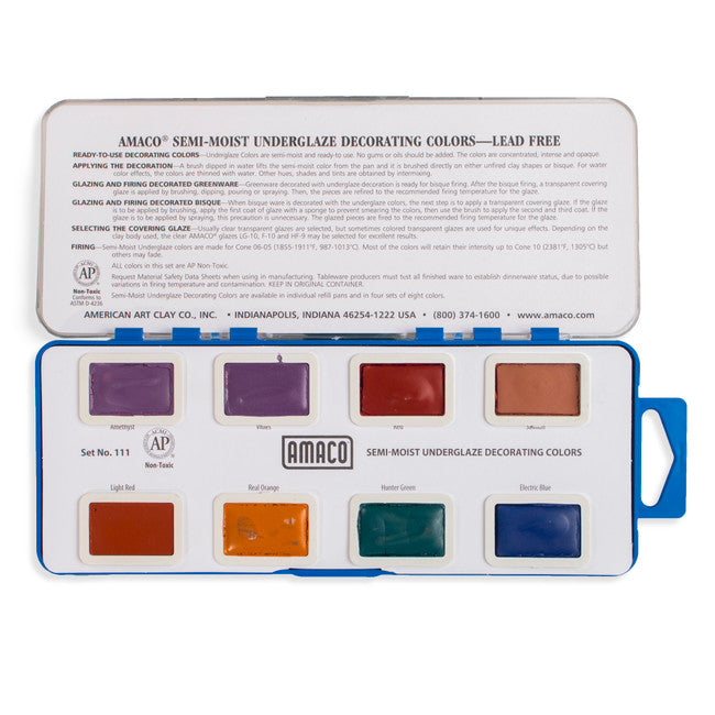 Semi-Moist Underglaze Set #111 Amaco 41274K