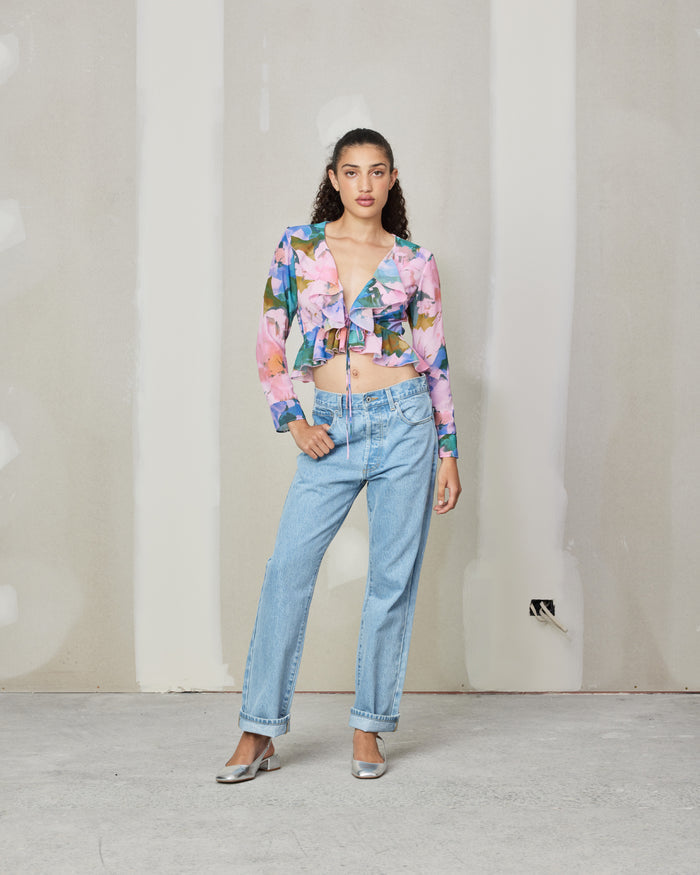 SENSE TIE BLOUSE DREAM FLORAL
