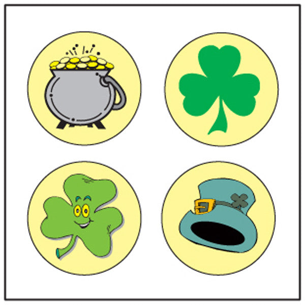 Colorful St. Patrick's Day stickers for crafts