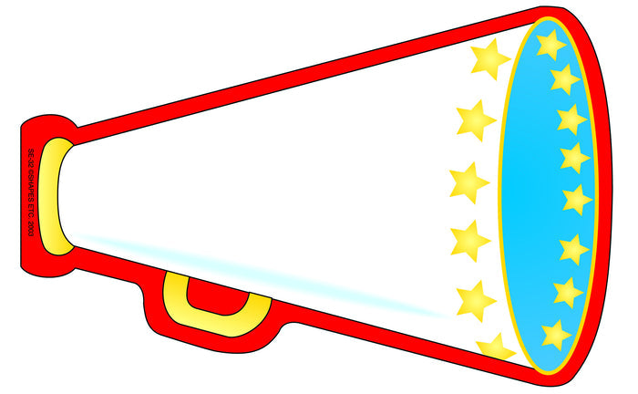 Large megaphone notepad ideal for classroom projects and kid crafts